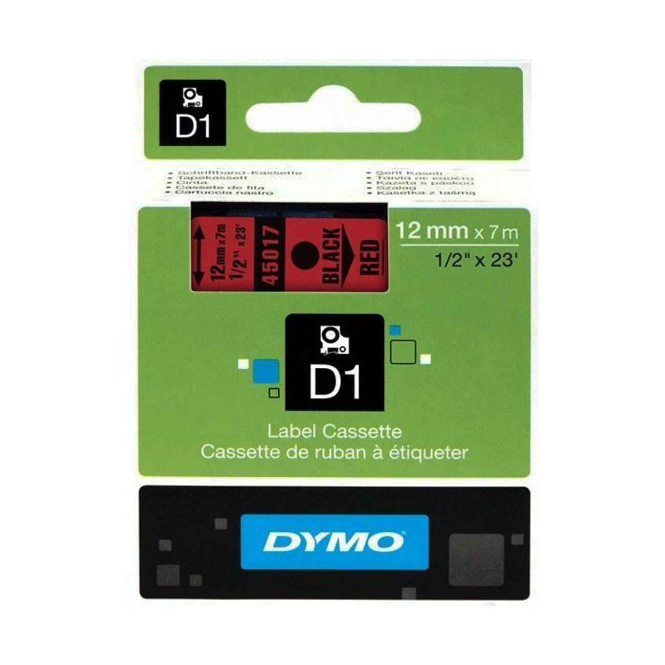 Фото Лента Dymo S0720570/45017 (12 мм, черный на красном) Фото Лента Dymo S0720570/45017 (12 мм, черный на красном)