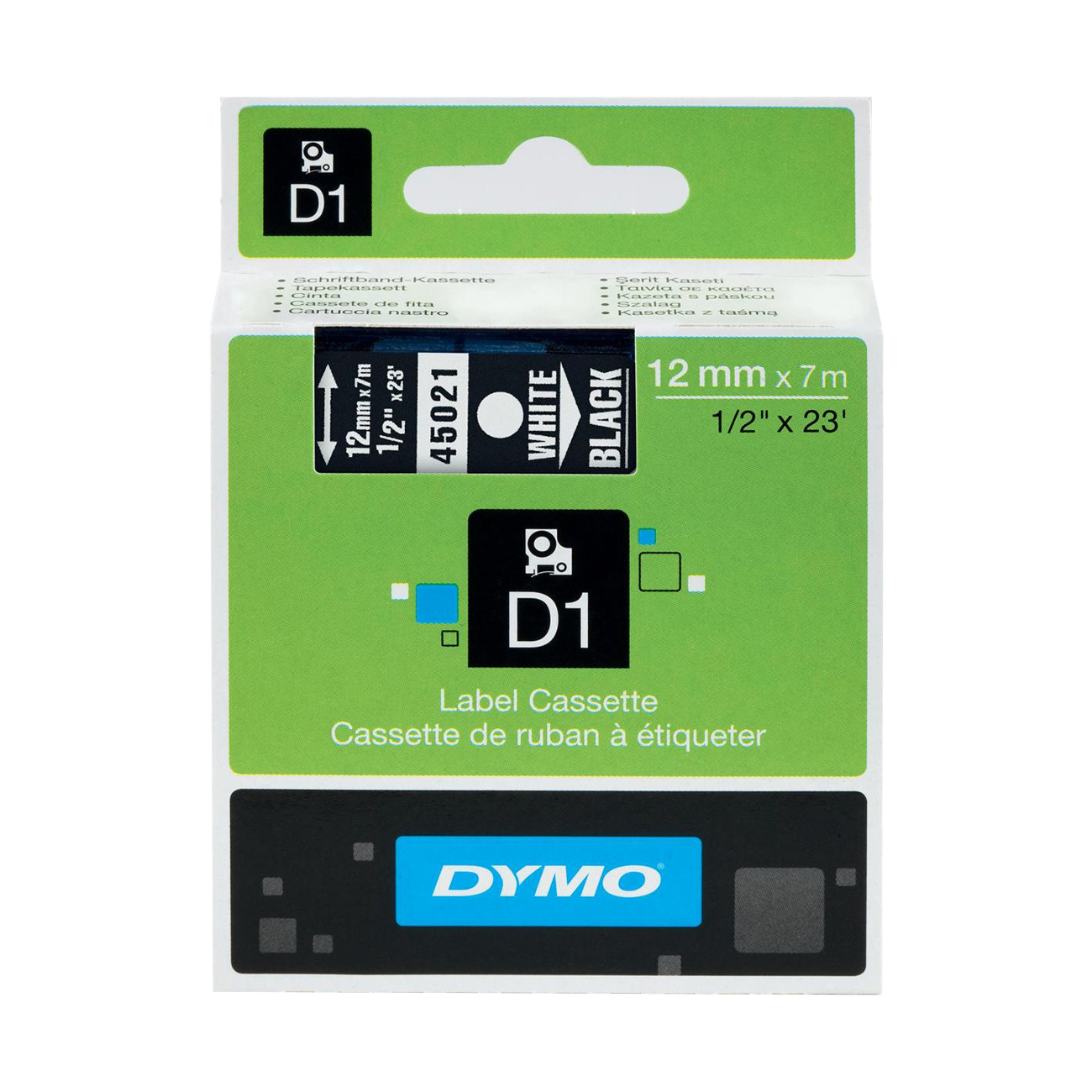 Фото Лента Dymo S0720610/45021 (12 мм, белый на черном) Фото Лента Dymo S0720610/45021 (12 мм, белый на черном)